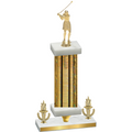 Premium Single Gold Glacier Victory Golf Trophy