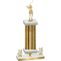 Premium Single Gold Glacier Year Golf Trophy