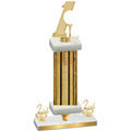 Premium Single Gold Glacier Second Place Golf Trophy
