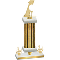 Premium Single Gold Glacier Third Place Golf Trophy
