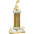 Premium Single Gold Glacier Fourth Place Golf Trophy