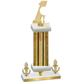 Premium Single Gold Glacier Victory Golf Trophy