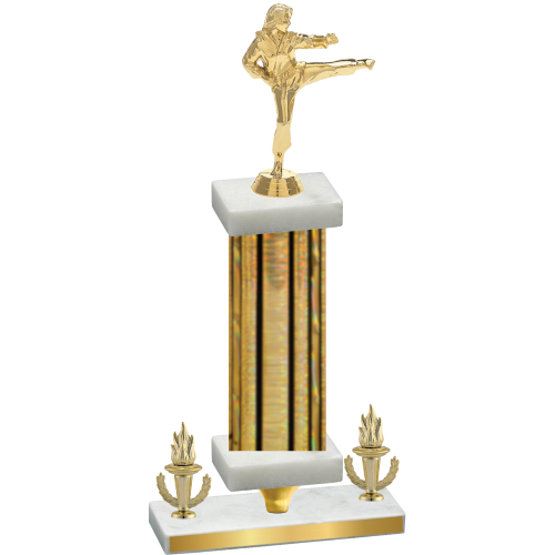 Premium Single Gold Glacier Victory Karate Trophy