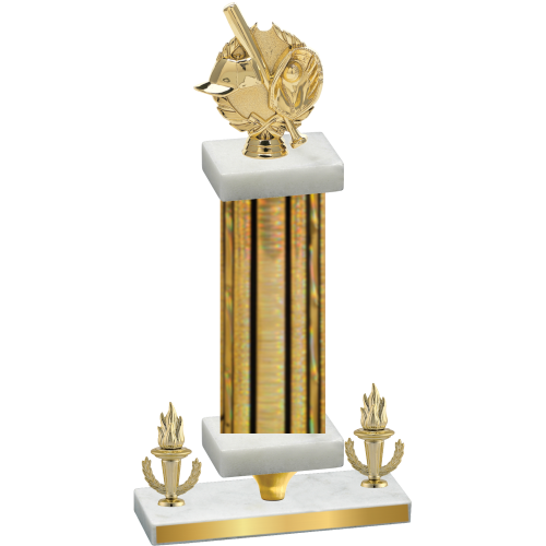 Premium Single Gold Glacier Victory Baseball Trophy