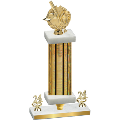 Premium Single Gold Glacier Year Baseball Trophy
