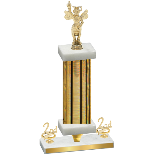 Premium Single Gold Glacier Second Place Academics Trophy