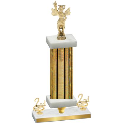 Premium Single Gold Glacier Second Place Academics Trophy