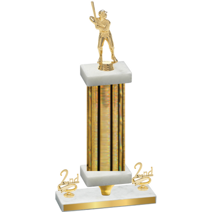 Premium Single Gold Glacier Second Place Baseball Trophy