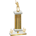 Premium Single Gold Glacier Fourth Place Baseball Trophy
