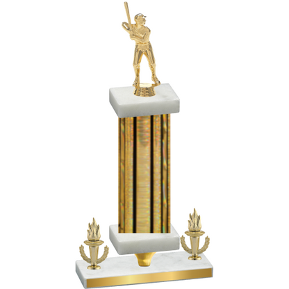 Premium Single Gold Glacier Victory Baseball Trophy