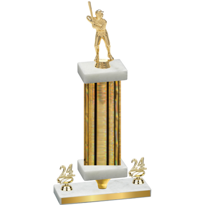 Premium Single Gold Glacier Year Baseball Trophy