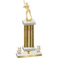 Premium Single Gold Glacier Year Softball Trophy