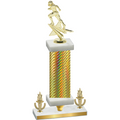 Premium Single Gold Carbon Fiber Victory Football Trophy