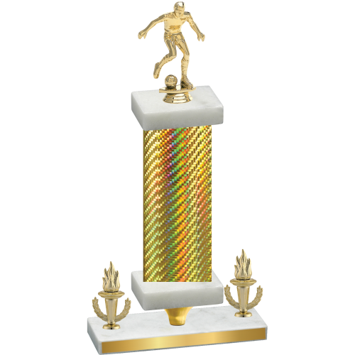 Premium Single Gold Carbon Fiber Victory Soccer Trophy