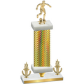 Premium Single Gold Carbon Fiber Victory Soccer Trophy