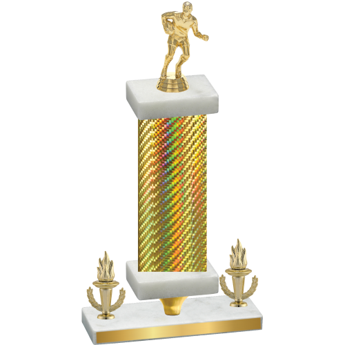 Premium Single Gold Carbon Fiber Victory Rugby Trophy