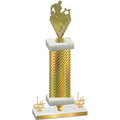Premium Single Gold Carbon Fiber First Place Rugby Trophy