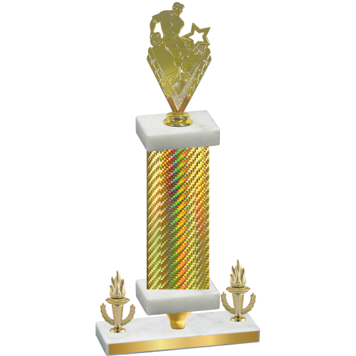 Premium Single Gold Carbon Fiber Victory Rugby Trophy