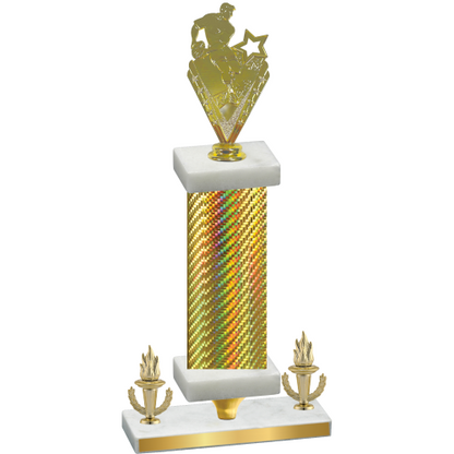 Premium Single Gold Carbon Fiber Victory Rugby Trophy