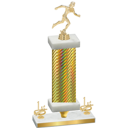 Premium Single Gold Carbon Fiber First Place Running Trophy