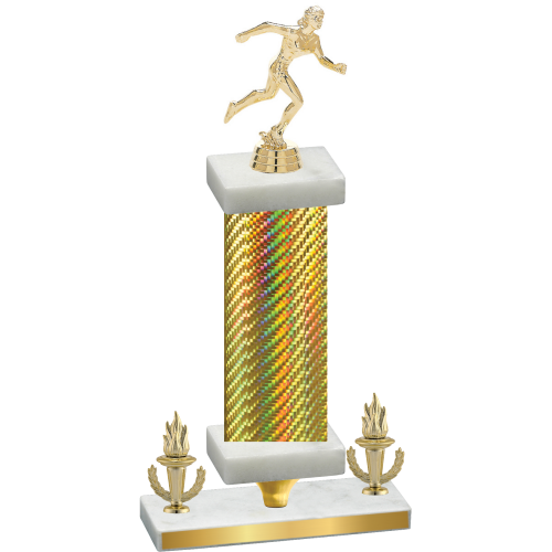 Premium Single Gold Carbon Fiber Victory Running Trophy