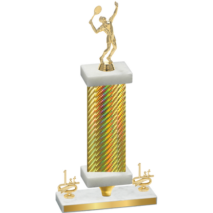 Premium Single Gold Carbon Fiber First Place Tennis Trophy