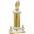 Premium Single Gold Carbon Fiber Victory Football Trophy
