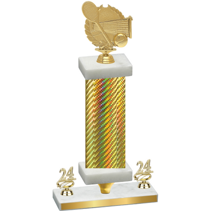 Premium Single Gold Carbon Fiber Year Tennis Trophy