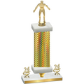 Premium Single Gold Carbon Fiber Year Wrestling Trophy