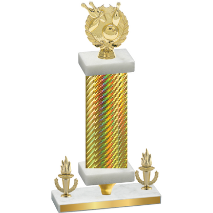Premium Single Gold Carbon Fiber Victory Bowling Trophy