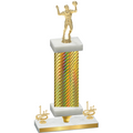 Premium Single Gold Carbon Fiber First Place Volleyball Trophy