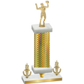 Premium Single Gold Carbon Fiber Victory Volleyball Trophy
