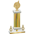 Premium Single Gold Carbon Fiber Victory Volleyball Trophy