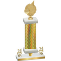 Premium Single Gold Carbon Fiber Year Volleyball Trophy