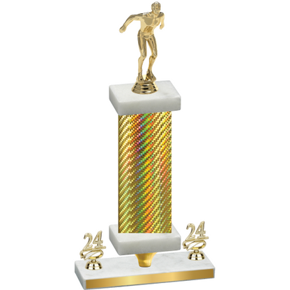 Premium Single Gold Carbon Fiber Year Swimming Trophy