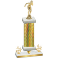 Premium Single Gold Carbon Fiber Fourth Place Tennis Trophy