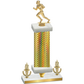 Premium Single Gold Carbon Fiber Victory Football Trophy