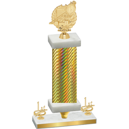 Premium Single Gold Carbon Fiber First Place Swimming Trophy
