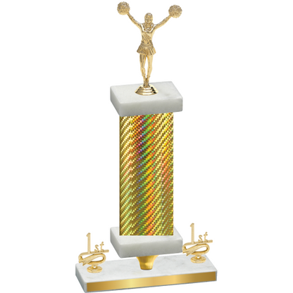 Premium Single Gold Carbon Fiber First Place Cheerleading Trophy