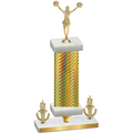 Premium Single Gold Carbon Fiber Victory Cheerleading Trophy