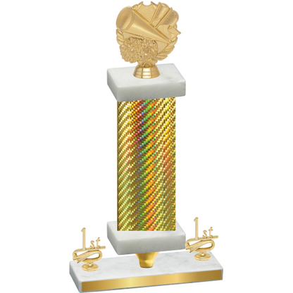 Premium Single Gold Carbon Fiber First Place Cheerleading Trophy