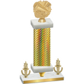 Premium Single Gold Carbon Fiber Victory Cheerleading Trophy