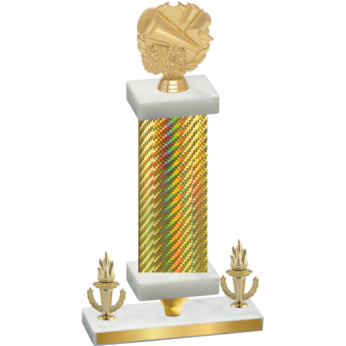 Premium Single Gold Carbon Fiber Victory Cheerleading Trophy