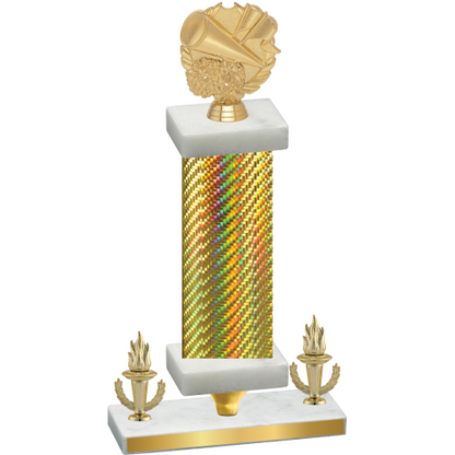 Premium Single Gold Carbon Fiber Victory Cheerleading Trophy