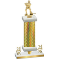 Premium Single Gold Carbon Fiber Year Hockey Trophy