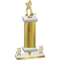 Premium Single Gold Carbon Fiber Year Hockey Trophy
