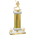 Premium Single Gold Carbon Fiber First Place Lacrosse Trophy