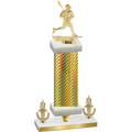 Premium Single Gold Carbon Fiber Victory Lacrosse Trophy