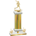 Premium Single Gold Carbon Fiber First Place Lacrosse Trophy