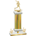 Premium Single Gold Carbon Fiber Third Place Lacrosse Trophy